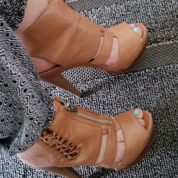 Velvet angeles platforms sandals  leather - Picture 5 of 13